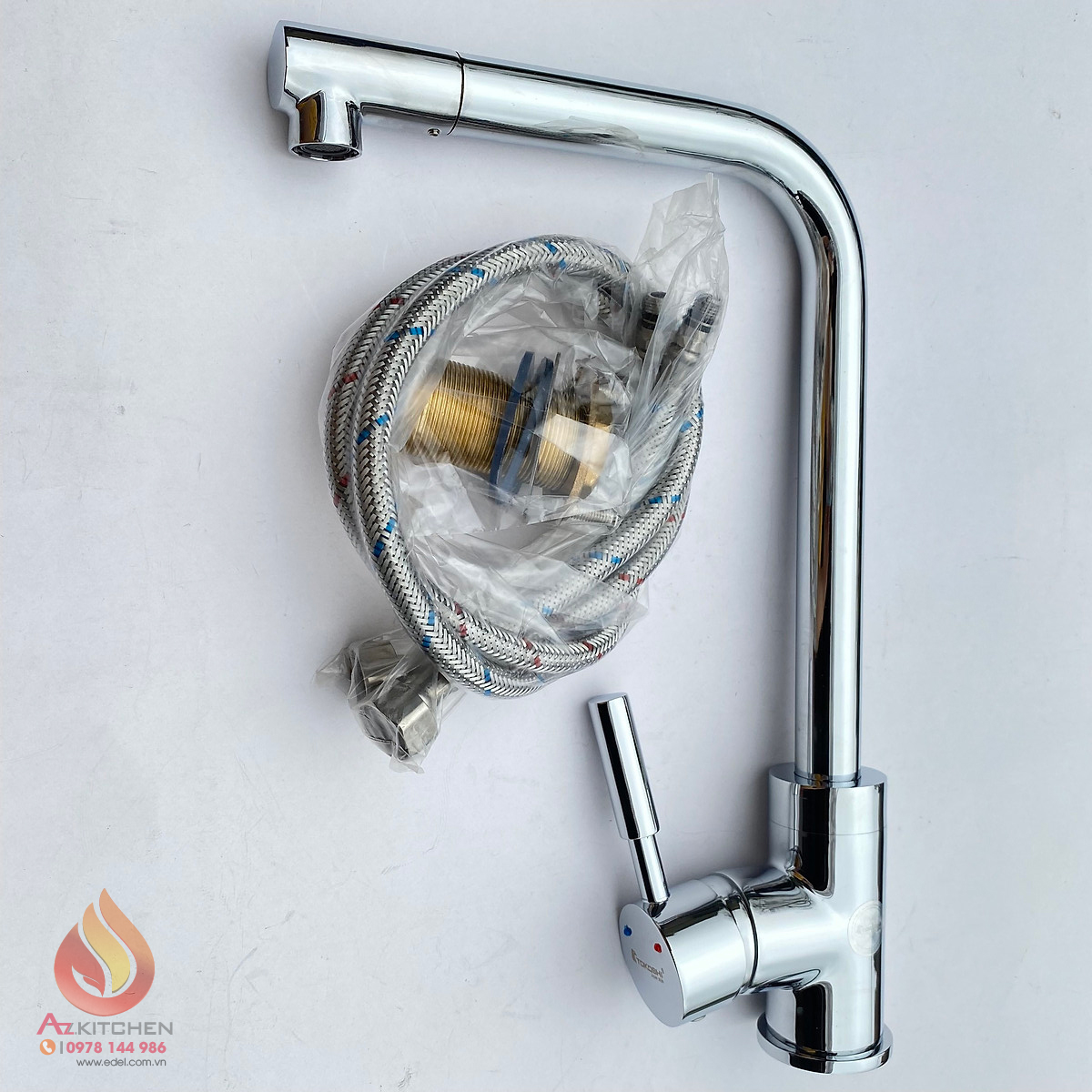 Vòi rửa bát Homya HF14.01 - https://edel.com.vn/voi-2-duong-nuoc/