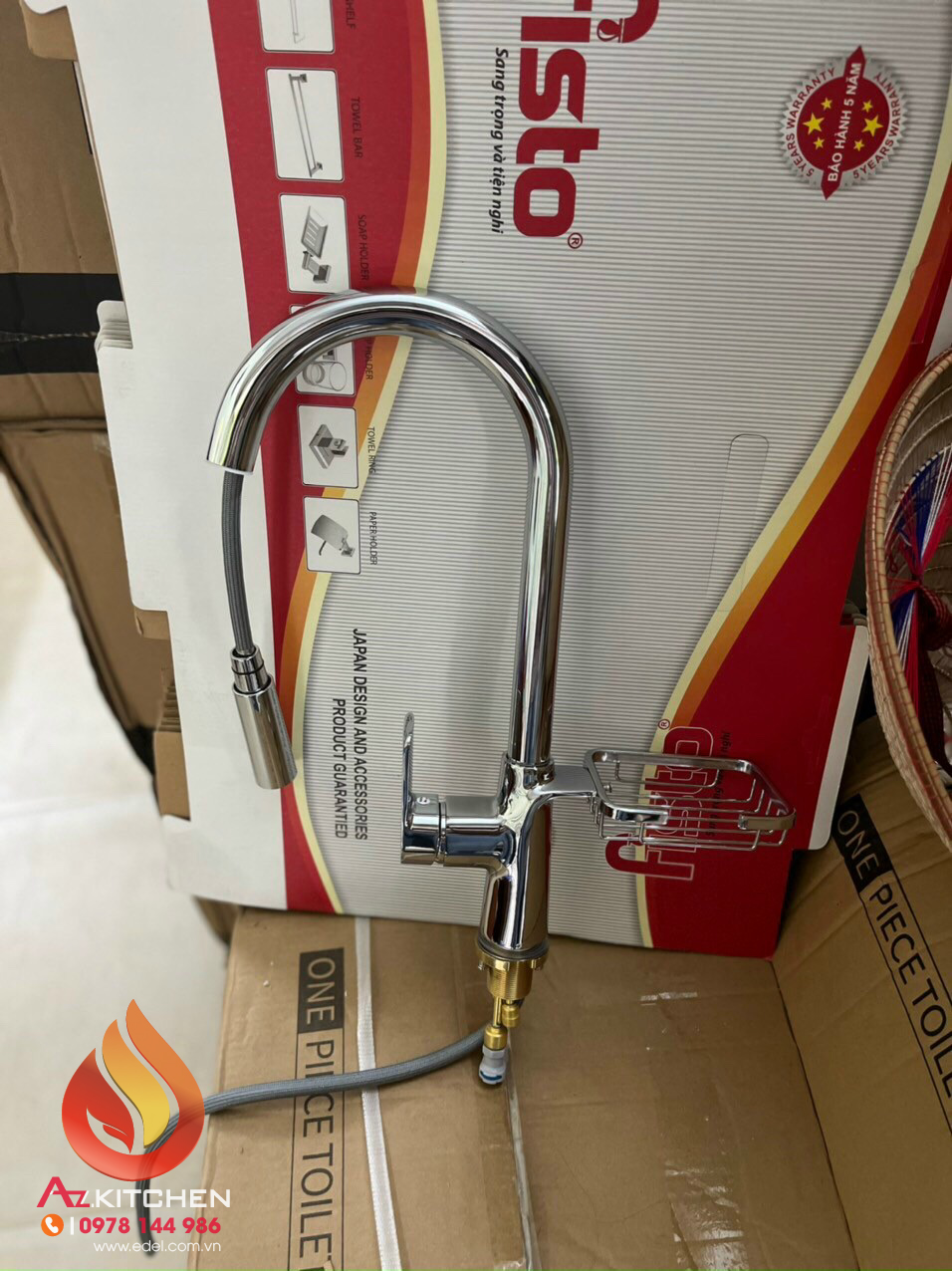 Vòi rửa bát Homaya HF38.01-https://edel.com.vn/voi-day-rut/